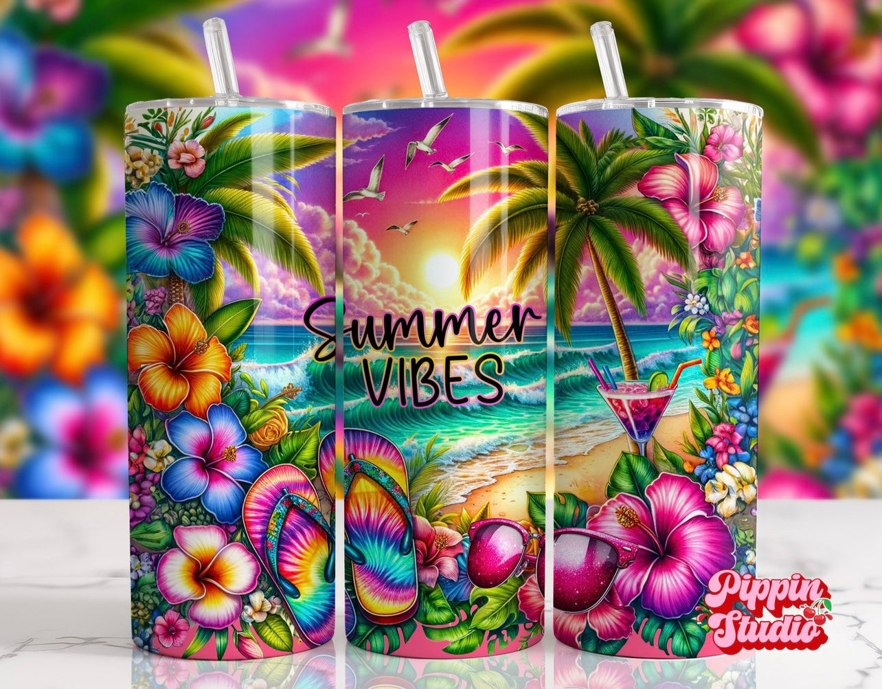 Summer vibes— tumbler
